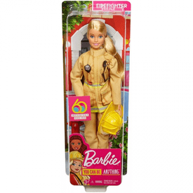 Mattel Barbie Ξανθιά Κούκλα Πυροσβέστης GFX29