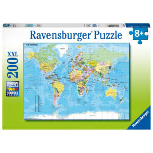 Ravensburger Παιδικά παζλ 200XXL τεμαχίων – Παγκόσμιος Χάρτης 12890
