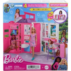 Mattel Barbie Σπιτάκι Βαλιτσάκι Πλαστικό Κουκλόσπιτο - HRJ76