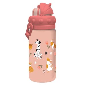 Must Team Παγούρι Νηπίου PCTG 430ml με Καλαμάκι  Σκυλάκια - Σομόν 000587458-1 2026