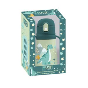 Must Team Παγούρι Θερμός Ανοξείδωτο Δεινοσαυράκι 350 ml με χερούλια και καλαμάκι - Βεραμάν  000587465 2026