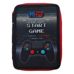 Must Team Σχολική Κασετίνα Διπλή Γεμάτη  Compact Start Game - Μαύρο 000587765 2026