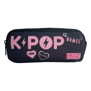 Must Team Σχολική κασετίνα βαρελάκι  K-Pop -  Μαύρη /Ροζ  000587780 2026
